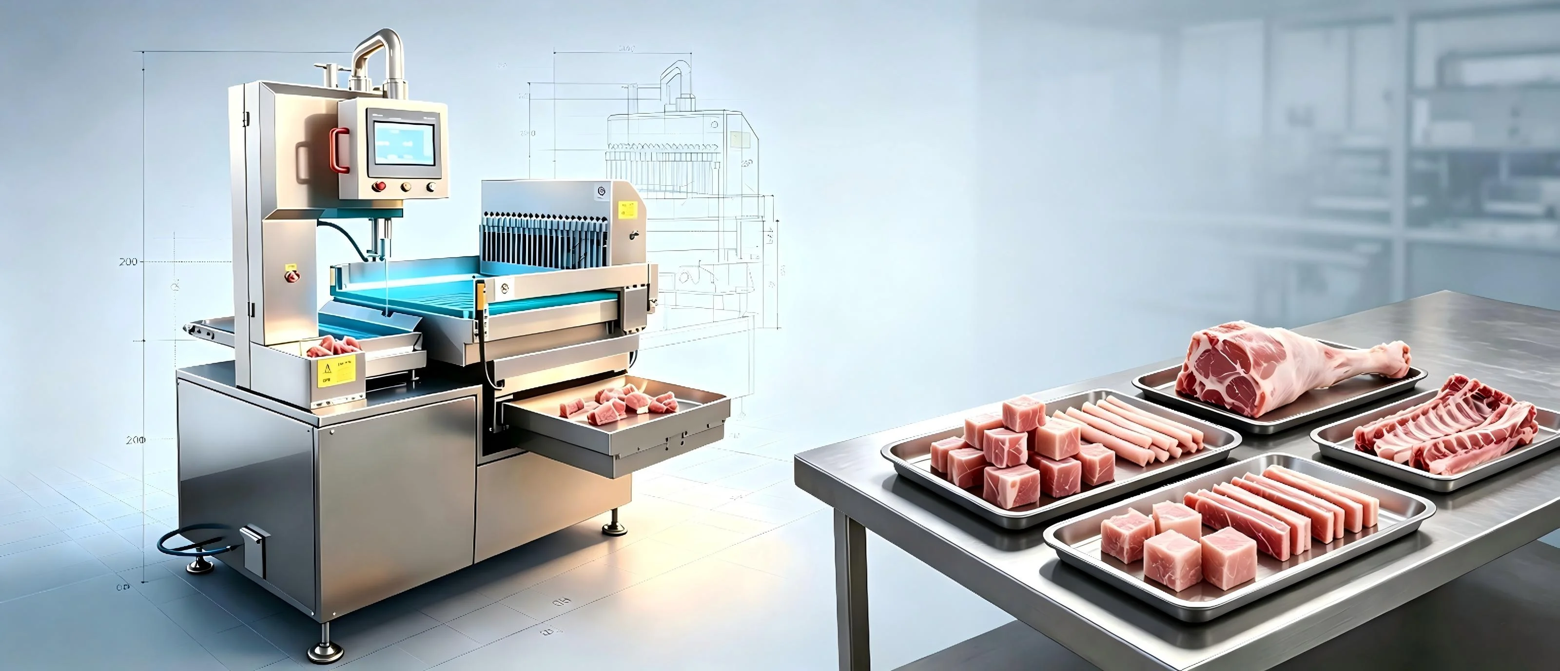 Stainless Steel Meat Processing Equipment for Industrial Food Factory