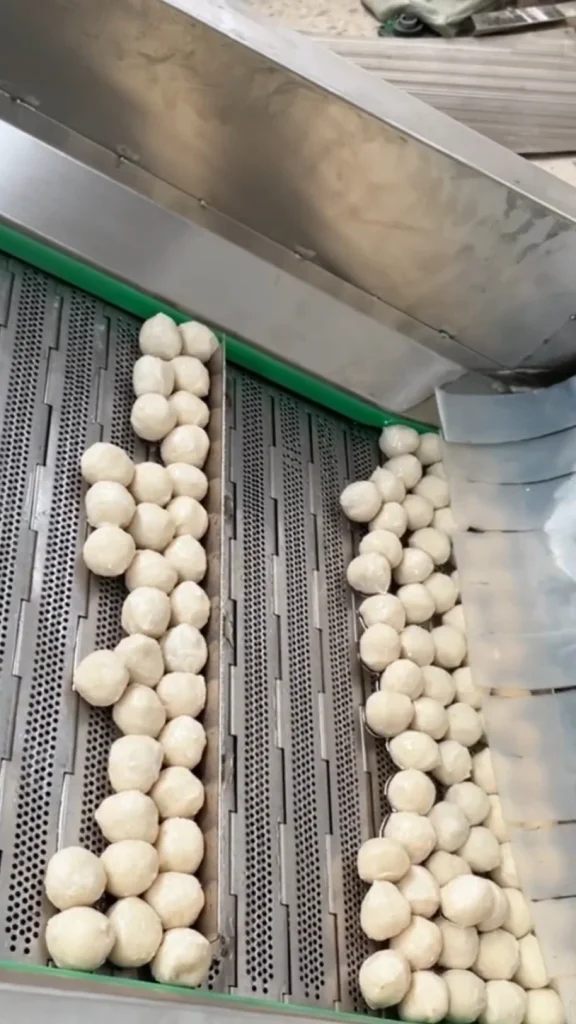 Full automatic stuffed fish ball production line for Middle East halal seafood factory