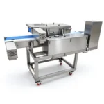 Chicken breast slicer structure display, adjustable thickness conveyor slicing machine