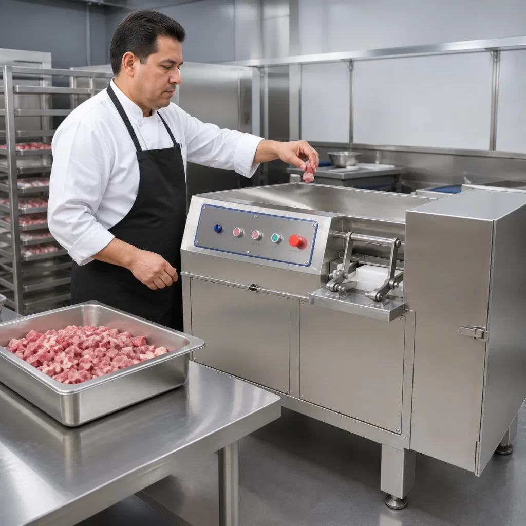 Precision cutting head assembly of BG industrial frozen meat dicer