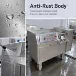 Hardened grid cutter assembly close-up for BG frozen meat dicer
