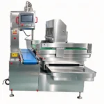 Automatic bone saw machine equipped with dual-way conveyor, designed for efficient meat processing and industrial cutting applications