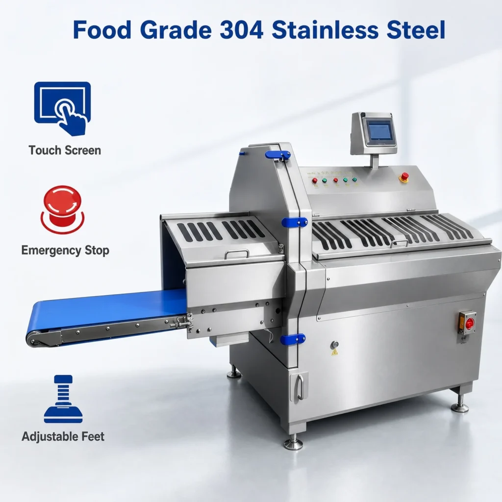 Touch screen operation panel of BG-21K BG-25K BG-36K steak slicing machine adjustable cutting frequency