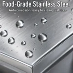 Side view of BG SUS304 frozen meat slicer for meat processing factory