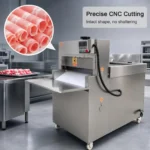 Uniform hot pot frozen mutton beef rolls sliced by BG industrial frozen meat slicer
