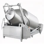 Complete set: vacuum tumbler + hydraulic loading cart for meat processing