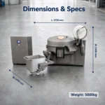 BG-200 vacuum bowl cutter dimensions and specs, 2720×2190×2300mm, weight 5000kg industrial bowl cutter