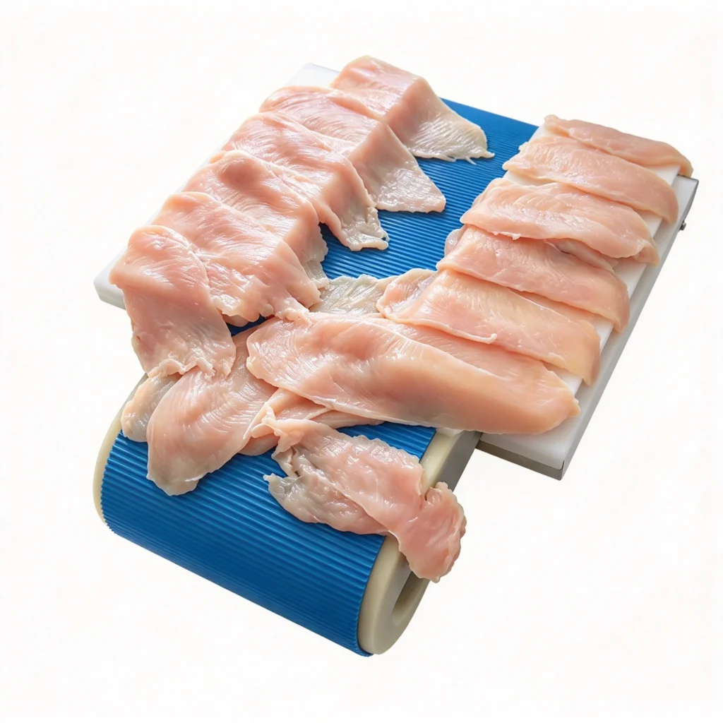 Food grade SUS304 stainless steel detail of meat slicing machine, easy to clean