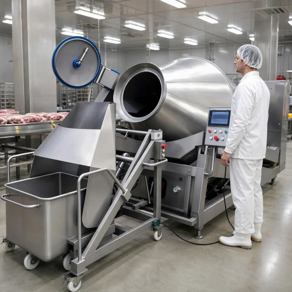 PLC touch screen control panel of meat vacuum tumbling machine