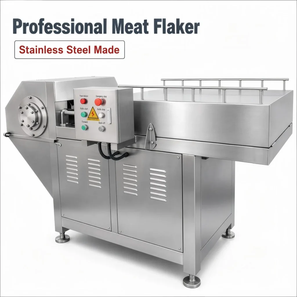 frozen meat block flaker industrial stainless steel meat processing machine