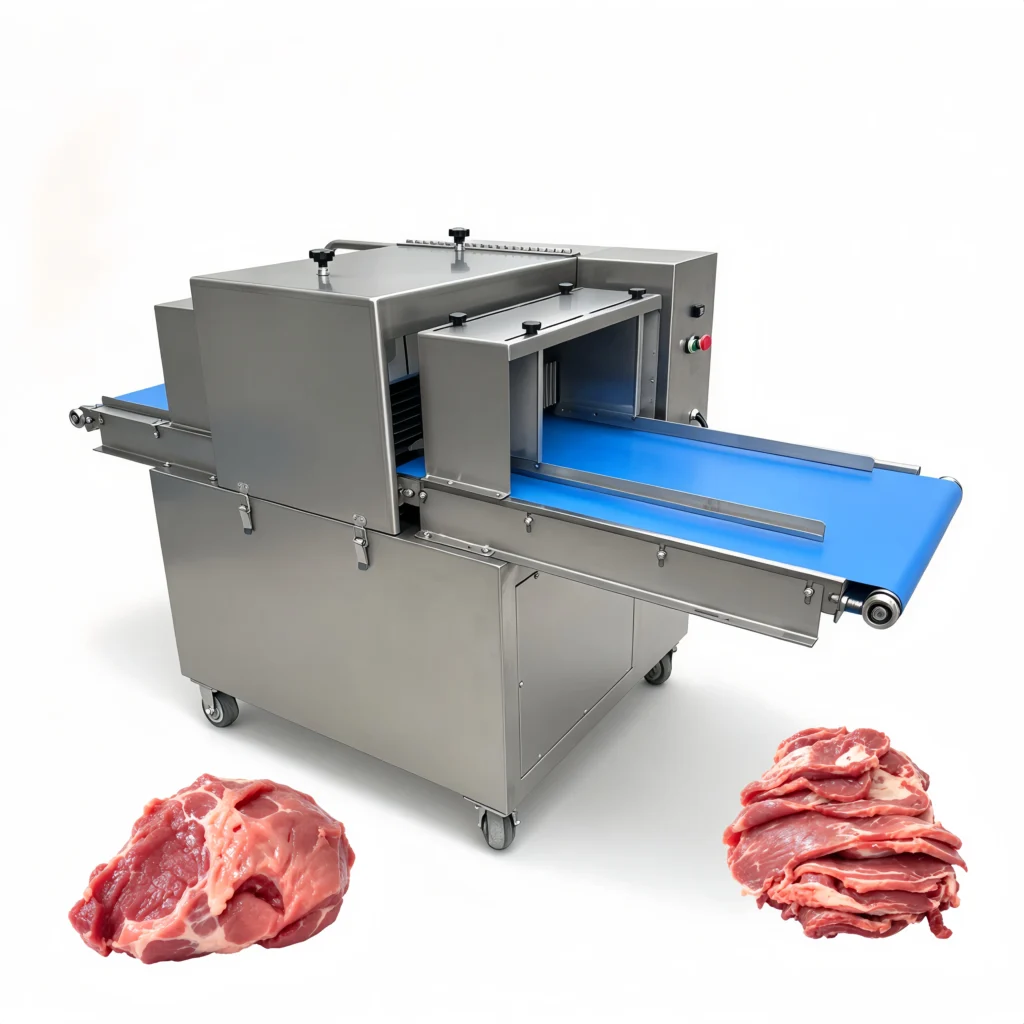 350 horizontal meat slicer dual motor boneless fresh meat slicing equipment