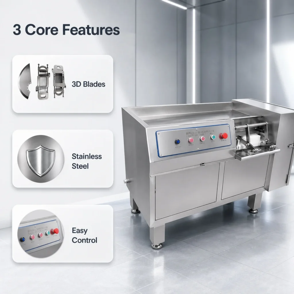 BG-350 BG-550 frozen meat dicer technical specifications table